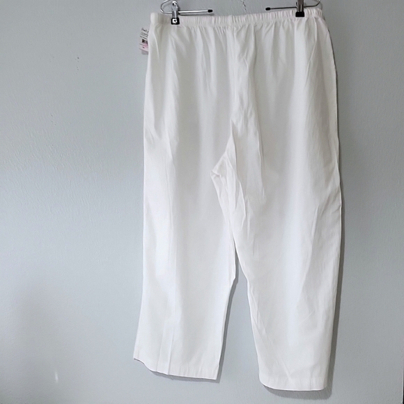 Fresh Produce TopStitch Sheeting White Cotton Capri Pants Size 2X - Picture 3 of 10